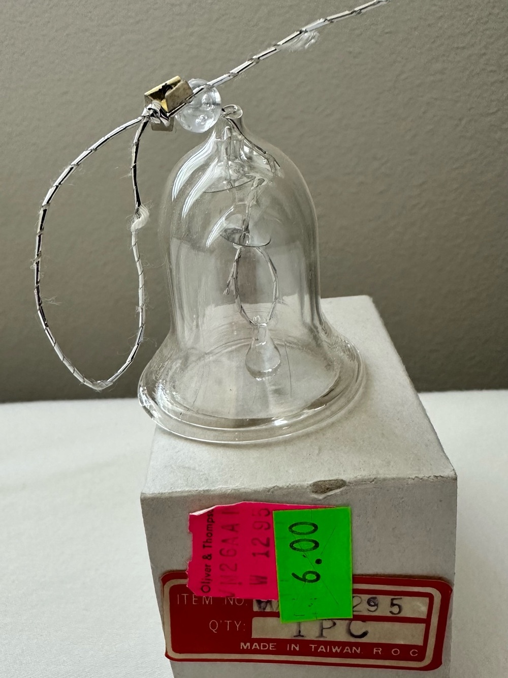 Vintage Hand Blown Glass Triple Nesting Bell Christmas Ornament